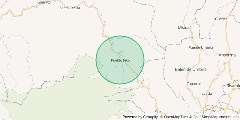 Mapa del municipio de Pueblo Rico