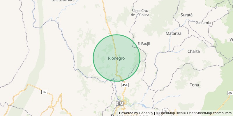 Mapa del municipio de Rionegro