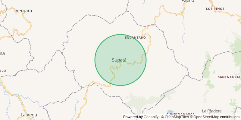 Mapa del municipio de Supata