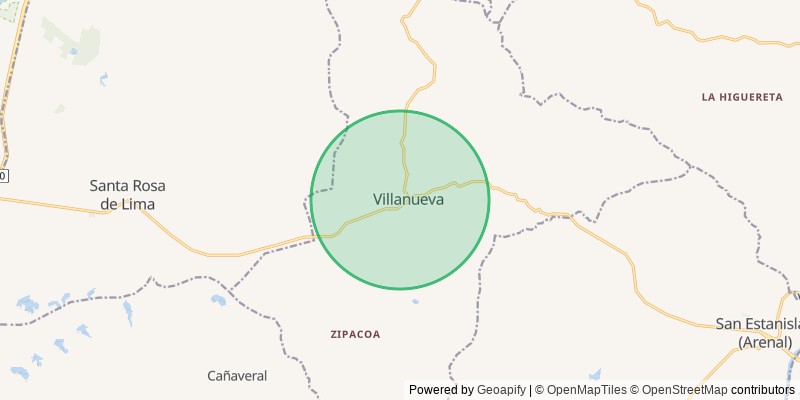 Mapa del municipio de Villanueva