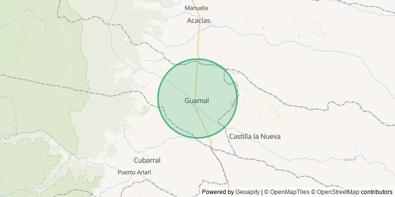 Mapa del municipio de Guamal