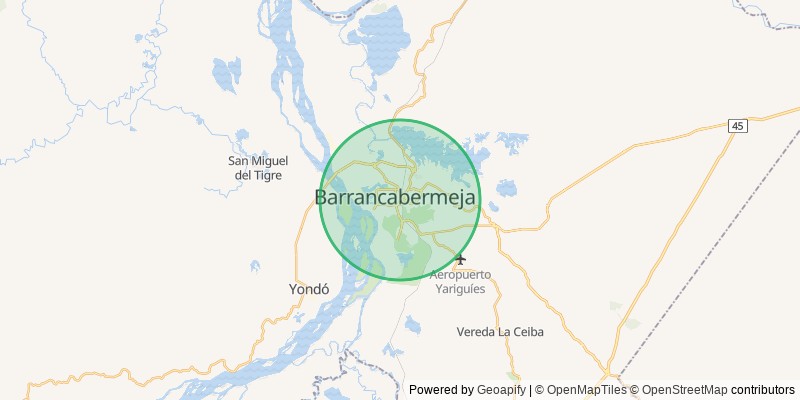Mapa del municipio de Barrancabermeja