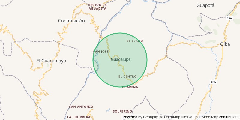 Mapa del municipio de Guadalupe