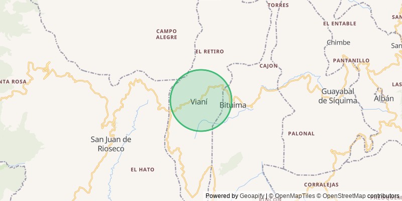 Mapa del municipio de Viani