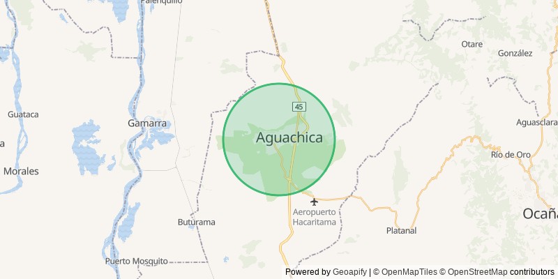 Mapa del municipio de Aguachica