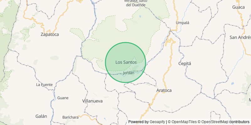 Mapa del municipio de Los Santos