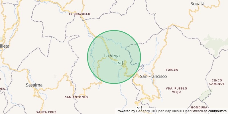Mapa del municipio de La Vega