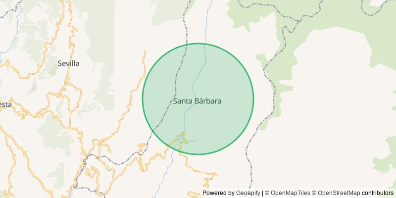 Mapa del municipio de Santa Barbara