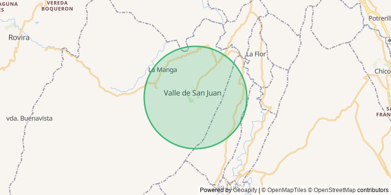 Mapa del municipio de Valle de San Juan