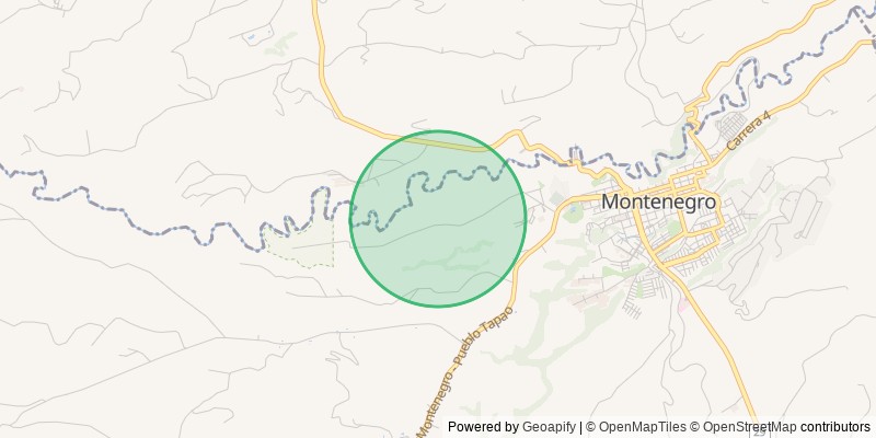 Mapa con la zona aproximada de la finca
