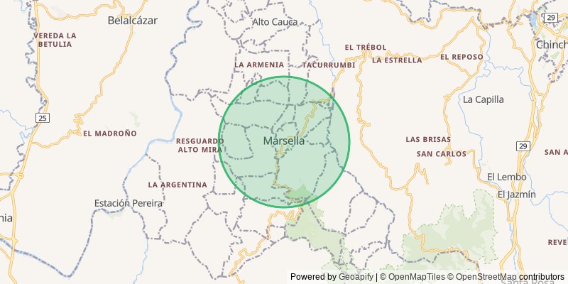 Mapa del municipio de Marsella