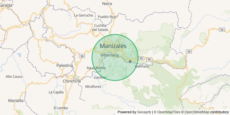 Mapa del municipio de Villamaría