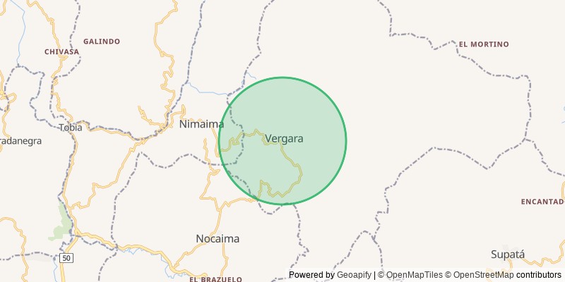 Mapa del municipio de Vergara