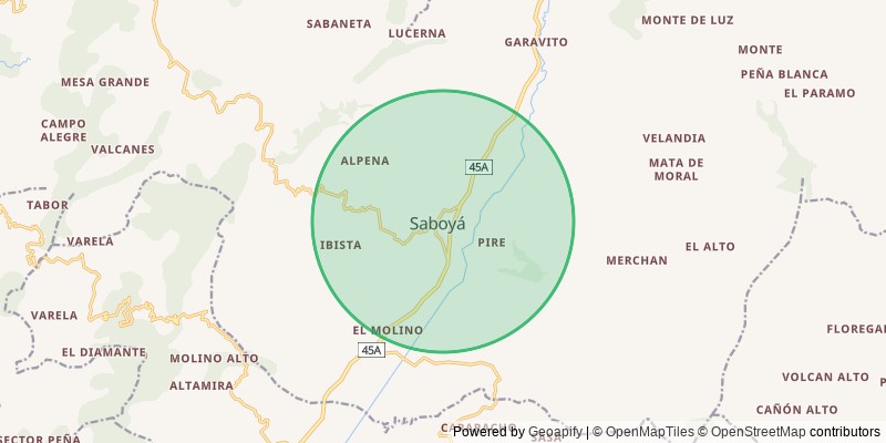 Mapa del municipio de Saboya