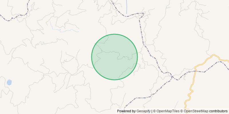 Mapa con la zona aproximada de la finca