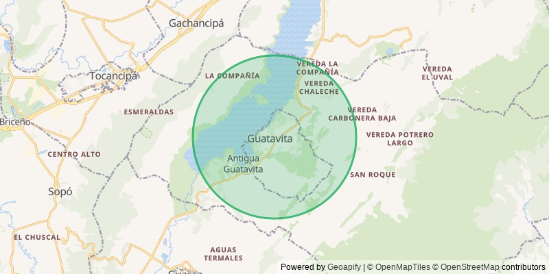 Mapa del municipio de Guatavita