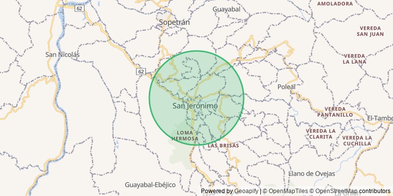 Mapa del municipio de San Jerónimo