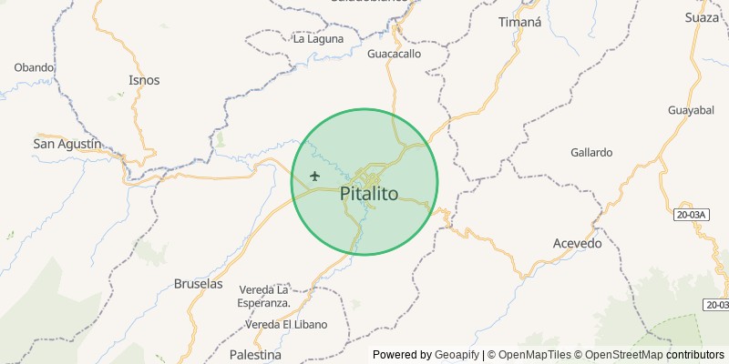 Mapa del municipio de Pitalito