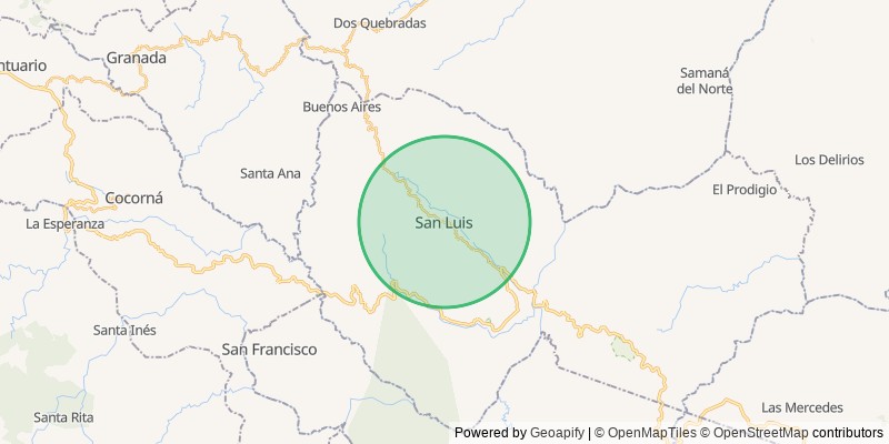 Mapa del municipio de San Luis