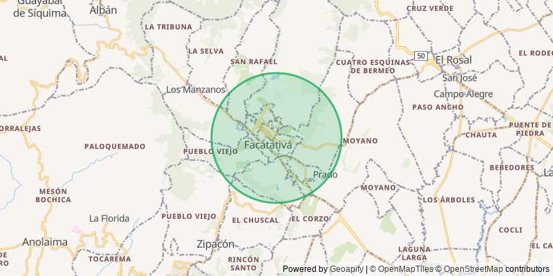 Mapa del municipio de Facatativá