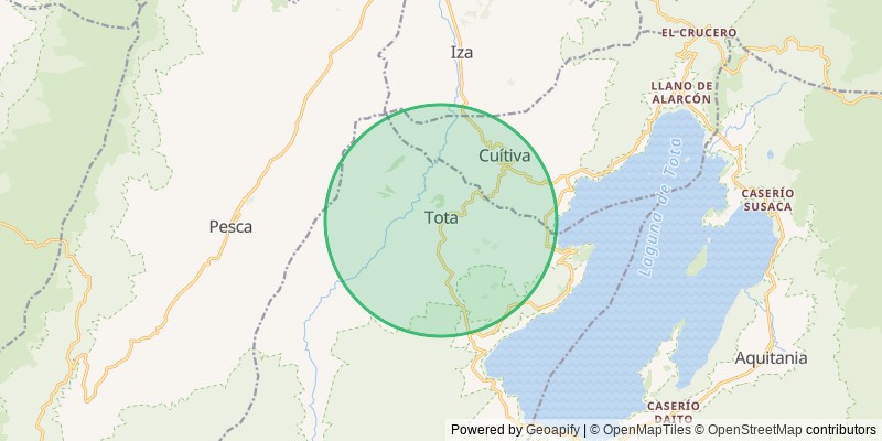 Mapa del municipio de Tota
