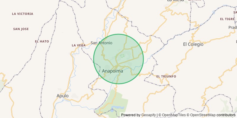 Mapa del municipio de Anapoima