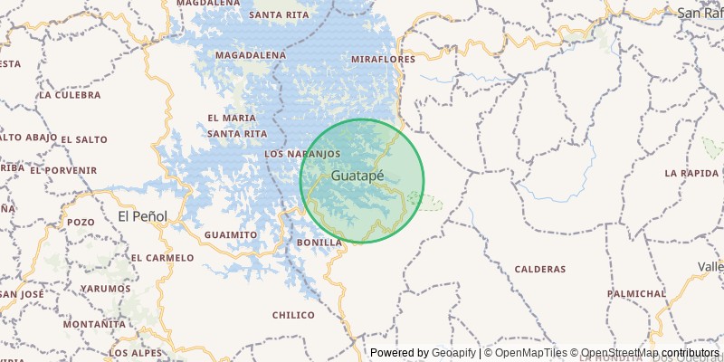 Mapa del municipio de Guatapé