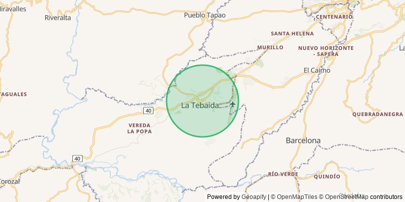 Mapa del municipio de La Tebaida