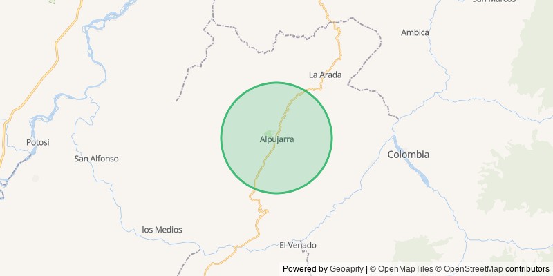 Mapa del municipio de Alpujarra