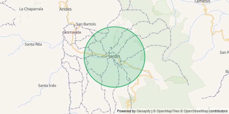 Mapa del municipio de Jardín