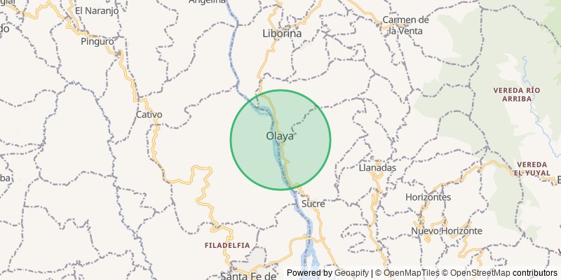 Mapa del municipio de Olaya