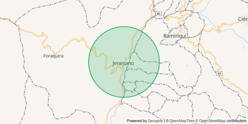 Mapa del municipio de Jenesano