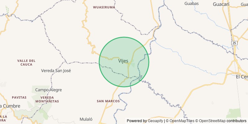 Mapa del municipio de Vijes