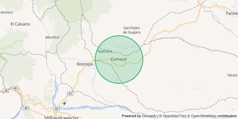 Mapa del municipio de Cumaral