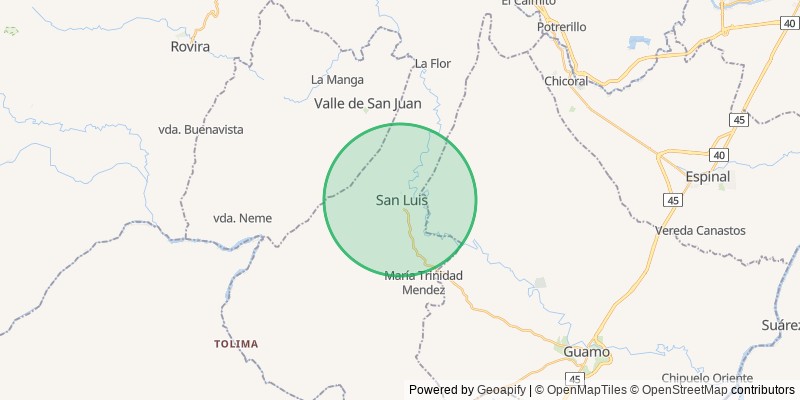 Mapa del municipio de San Luis