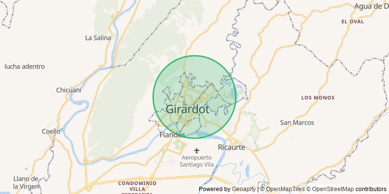 Mapa del municipio de Girardot