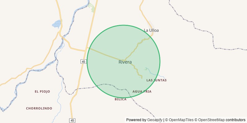 Mapa del municipio de Rivera
