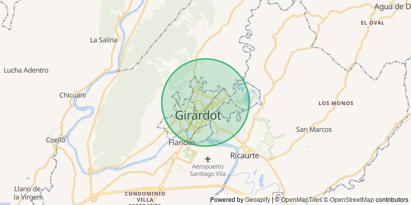Mapa del municipio de Girardot