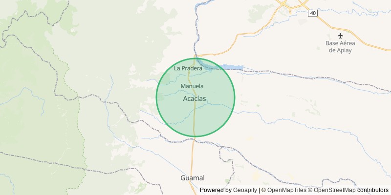 Mapa del municipio de Acacias