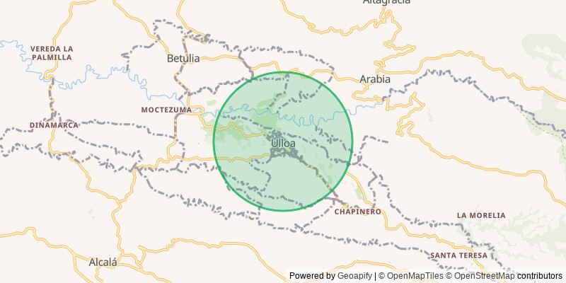 Mapa del municipio de Ulloa