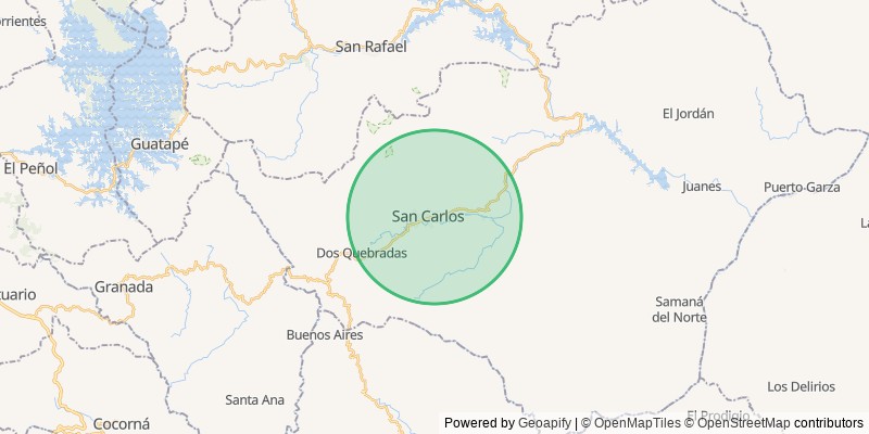 Mapa del municipio de San Carlos