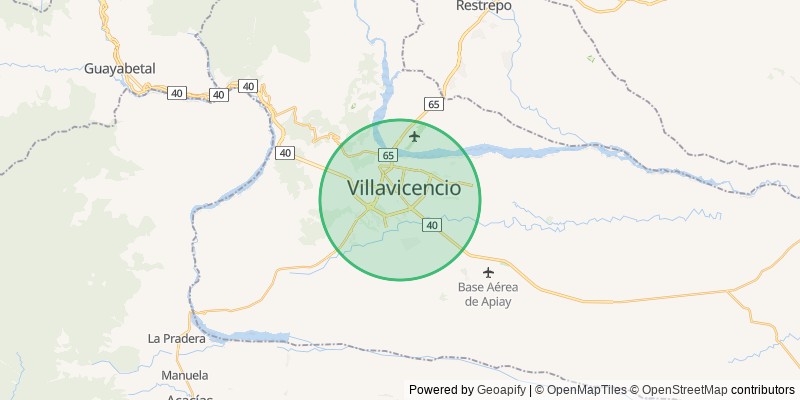 Mapa del municipio de Villavicencio