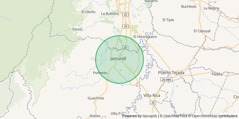 Mapa del municipio de Jamundí