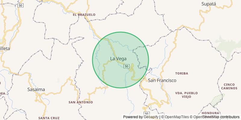 Mapa del municipio de La Vega