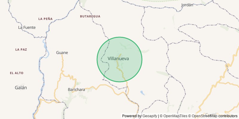 Mapa del municipio de Villanueva