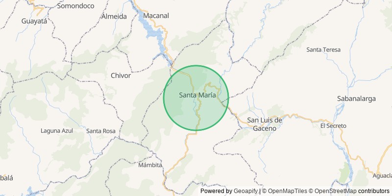 Mapa del municipio de Santa María