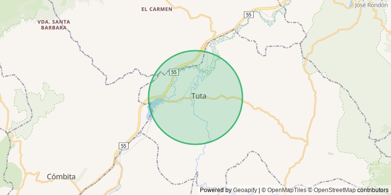 Mapa del municipio de Tuta
