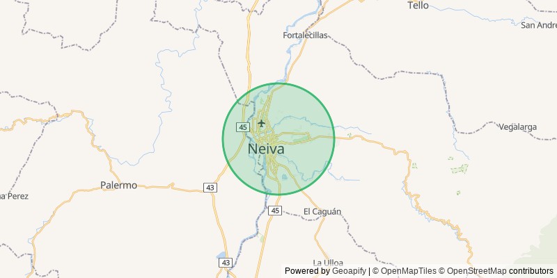 Mapa del municipio de Neiva