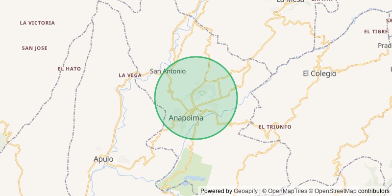 Mapa del municipio de Anapoima