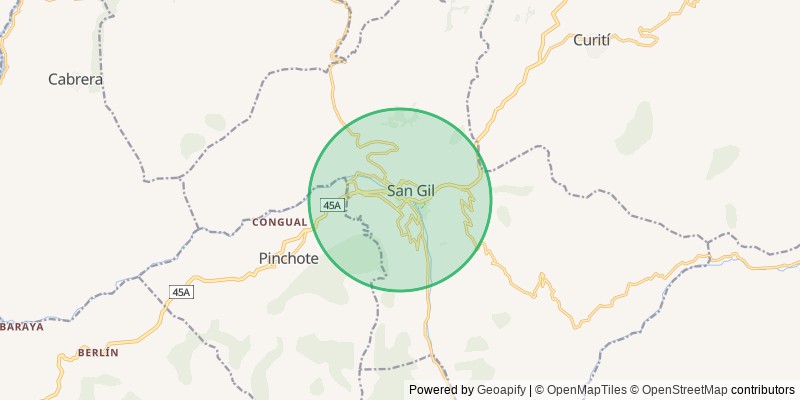 Mapa del municipio de San Gil